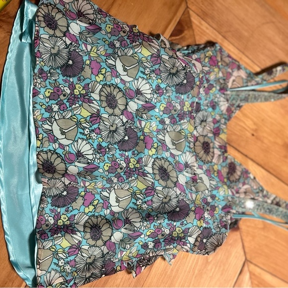 Nicole by Nicole Miller Floral Ruffle V-Neck Camisole - Multicolor - Picture 8 of 16